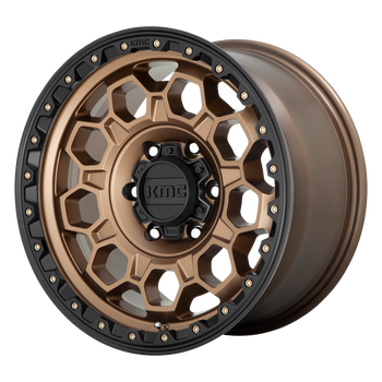 17x9  KMC Wheels KM545 Trek Matte Bronze With Black Lip -12  offset  71.5  hub