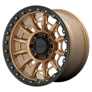 17x9  KMC Wheels KM547 Carnage Matte Bronze With Black Lip -12  offset  106.1  hub