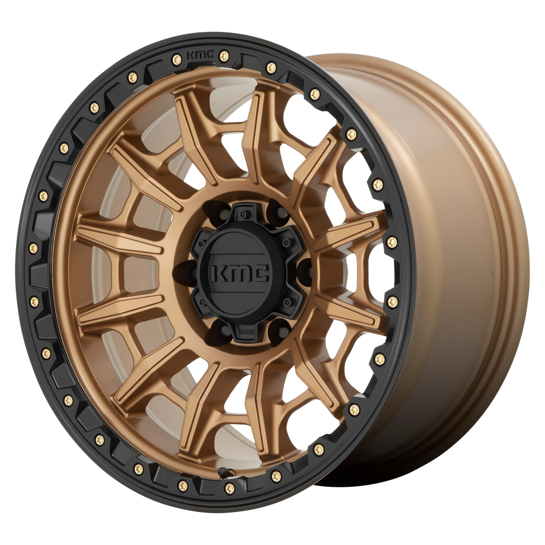 17x9  KMC Wheels KM547 Carnage Matte Bronze With Black Lip 0  offset  71.5  hub