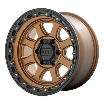 17x9  KMC Wheels KM548 Chase Matte Bronze With Black Lip 0  offset  71.5  hub