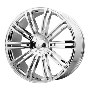 26x9.5  KMC Wheels KM677 D2 Chrome 35  offset  100.5  hub