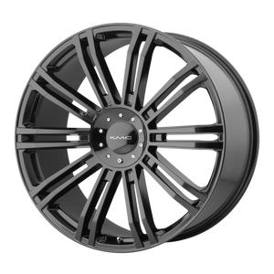 19x8.5  KMC Wheels KM677 D2 Gloss Black 45  offset  74.5  hub