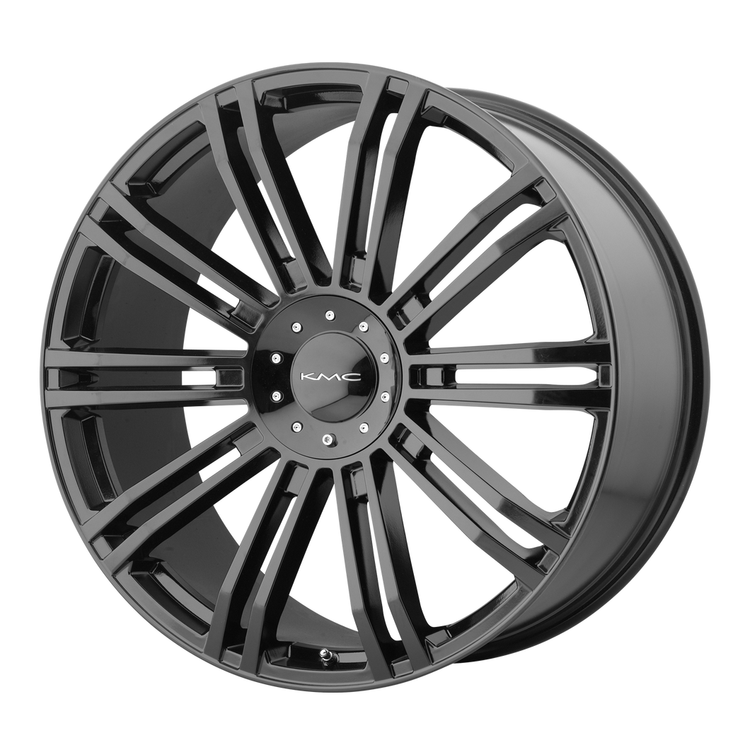 19x8.5  KMC Wheels KM677 D2 Gloss Black 45  offset  74.5  hub