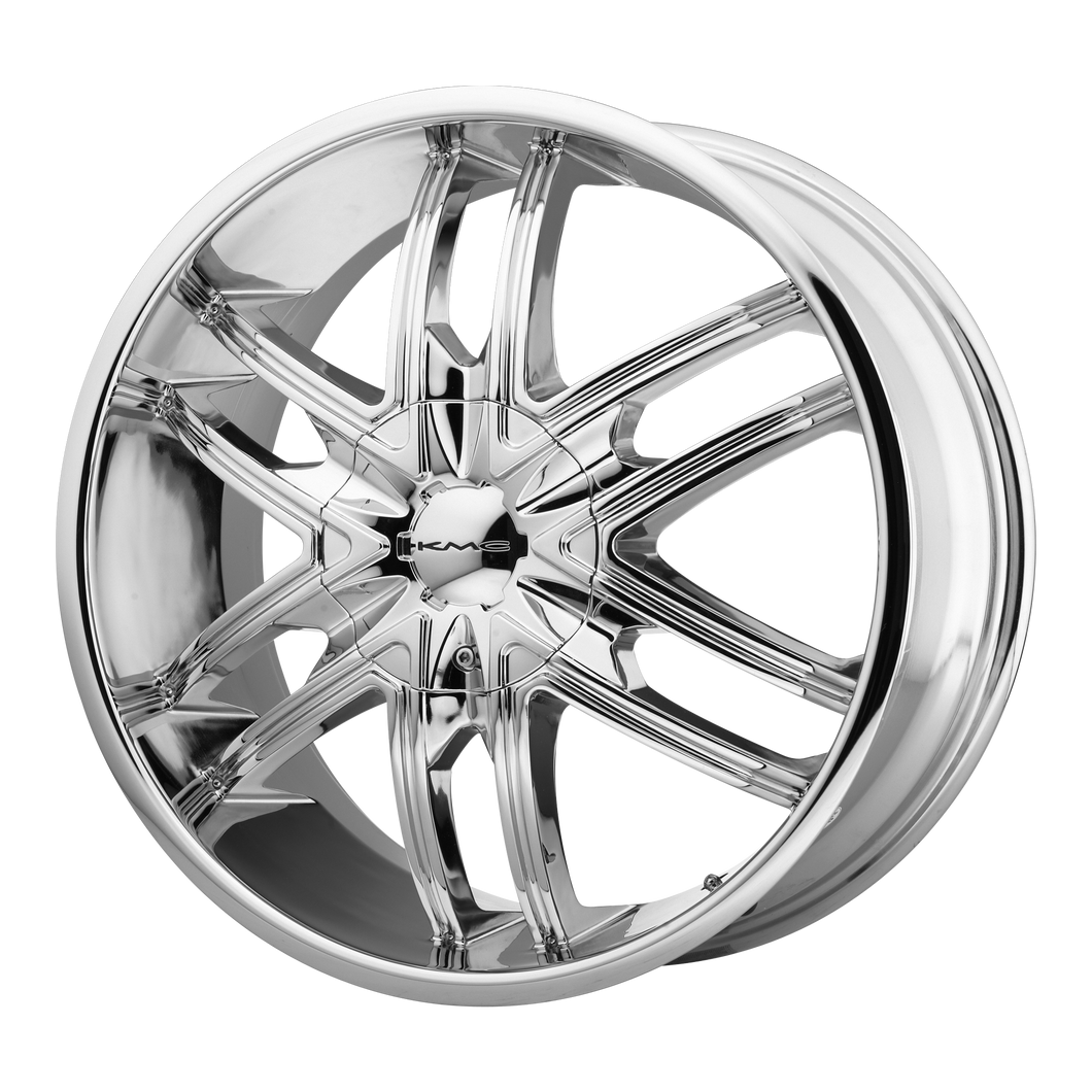 24x9.5  KMC Wheels KM678 Splinter Chrome 15  offset  74.1  hub