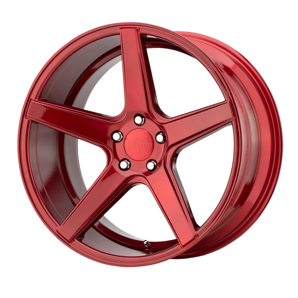 19x8.5  KMC Wheels KM685 District Candy Red 35  offset  66.56  hub