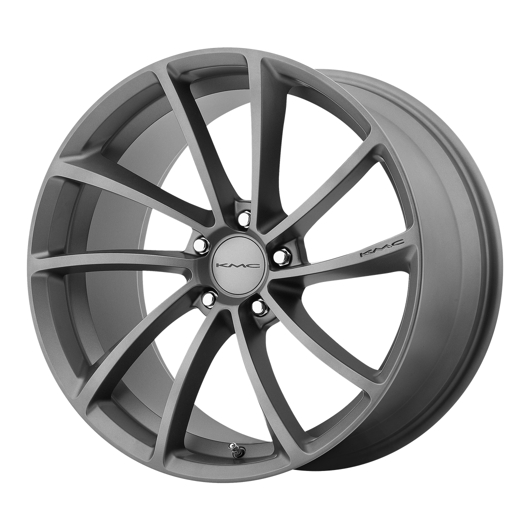 19x9.5  KMC Wheels KM691 Spin Gun Metal 35  offset  72.6  hub