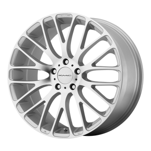 17x7  KMC Wheels KM693 Maze Silver With Machined Face 45  offset  74.1  hub