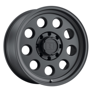 18x9  Level 8 Wheels Hauler Matte Black 0  offset  125.1  hub