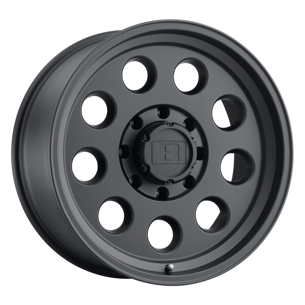 15x8  Level 8 Wheels Hauler Matte Black -30  offset  78.1  hub
