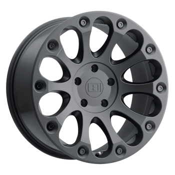 16x8.5  Level 8 Wheels Impact Matte Black 12  offset  76.1  hub