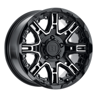20x11.5  Level 8 Wheels Slingshot Gloss Black With Machined Face -44  offset  125.1  hub