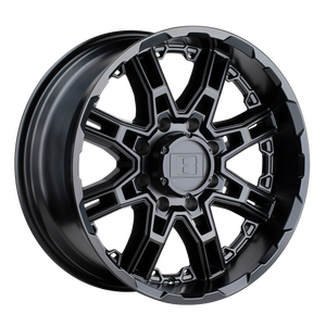 17x8.5  Level 8 Wheels Slingshot Matte Black -10  offset  112.1  hub