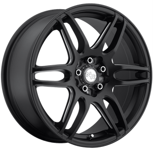 18x8 5x108/5x114.3 Niche Wheels M106 Nr6 Matte Black Milled 40 offset 72.56 hub