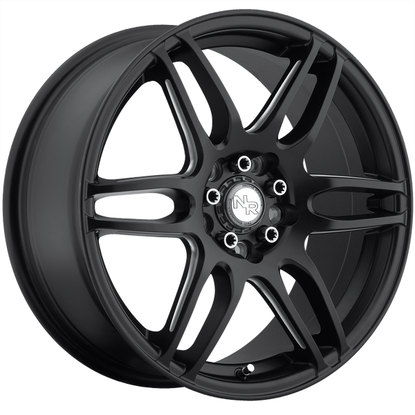 18x8 5x108/5x114.3 Niche Wheels M106 Nr6 Matte Black Milled 40 offset 72.56 hub