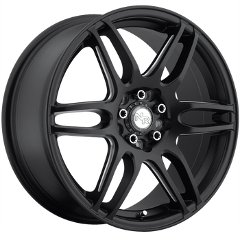 18x8 5x100/5x114.3 Niche Wheels M106 Nr6 Matte Black Milled 40 offset 72.56 hub