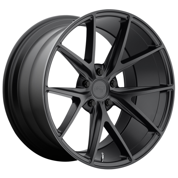 18x9.5 5x112 Niche Wheels M117 Misano Matte Black 35 offset 66.56 hub