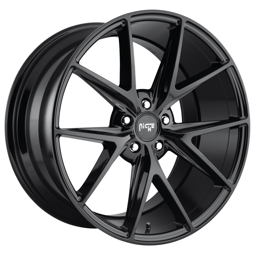 20x9 5x114.3 Niche Wheels M119 Misano Gloss Black 35 offset 72.56 hub