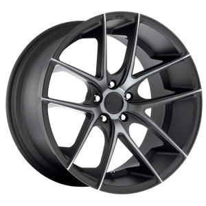 20x10.5 5x130 Niche Wheels M130 Targa Matte Black Double Dark Tint 40 offset 71.6 hub