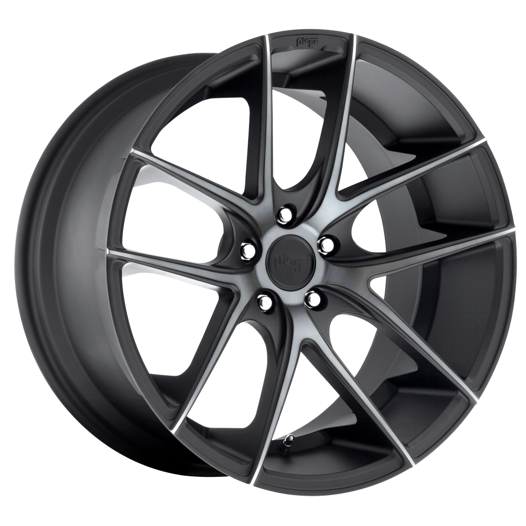 20x10.5 5x130 Niche Wheels M130 Targa Matte Black Double Dark Tint 40 offset 71.6 hub