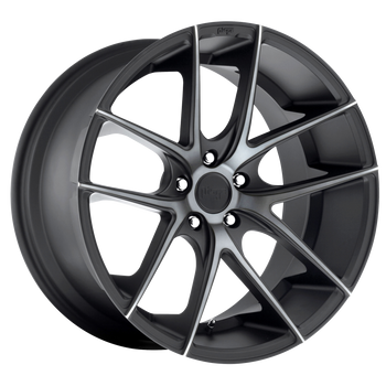 19x8.5 5x112 Niche Wheels M130 Targa Matte Black Double Dark Tint 42 offset 66.56 hub