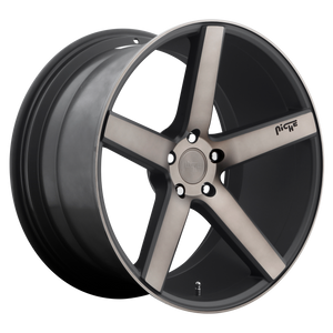 20x8.5 5x114.3 Niche Wheels M134 Milan Matte Black Machined With Double Dark Tint 35 offset 72.56 hub