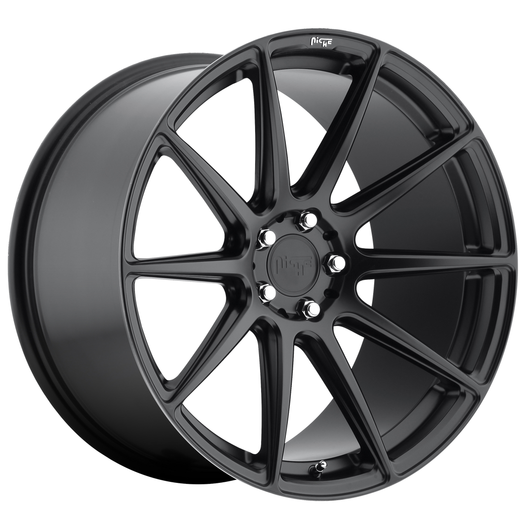 21x10.5 5x120 Niche Wheels M147 Essen Matte Black 35 offset 72.56 hub