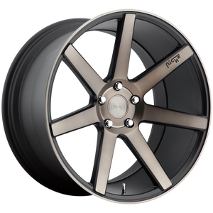 20x9 5x115 Niche Wheels M150 Verona Matte Black Machined 18 offset 71.5 hub