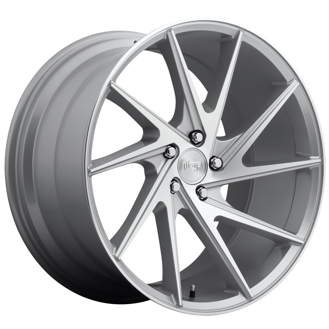 20x9 5x120 Niche Wheels M162 Invert Gloss Silver Machined 35 offset 72.56 hub