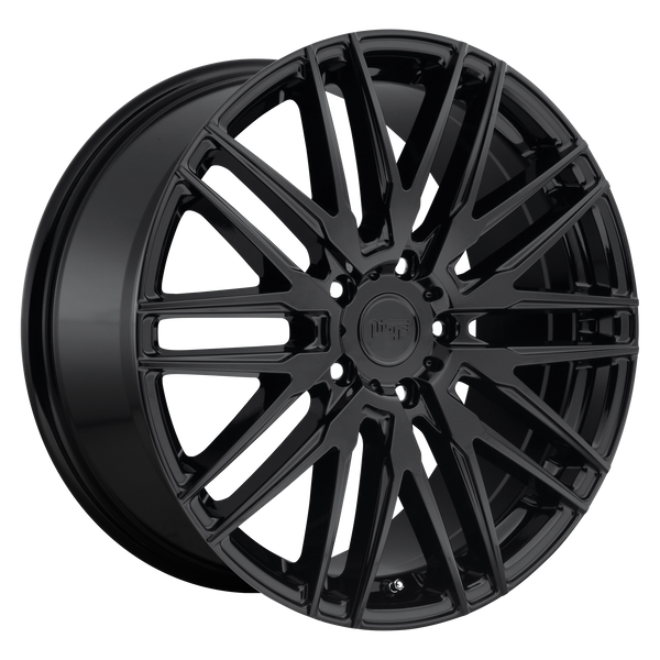 22x9 5x114.3 Niche Wheels M164 Anzio Gloss Black 38 offset 72.56 hub