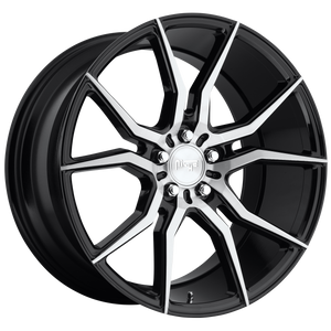 20x10 5x114.3 Niche Wheels M166 Ascari Gloss Black Brushed 40 offset 72.56 hub