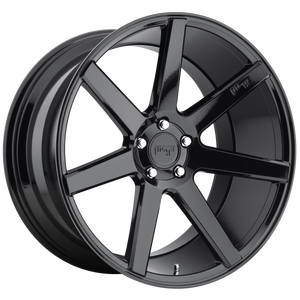 22x10 5x120 Niche Wheels M168 Verona Gloss Black 40 offset 74.1 hub