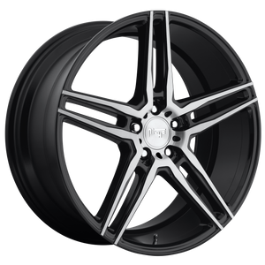 18x9.5 5x120 Niche Wheels M169 Turin Matte Black Machined 40 offset 72.56 hub