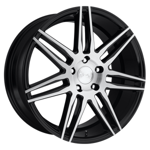 18x8 5x114.3 Niche Wheels M178 Trento Gloss Black Brushed 40 offset 72.56 hub