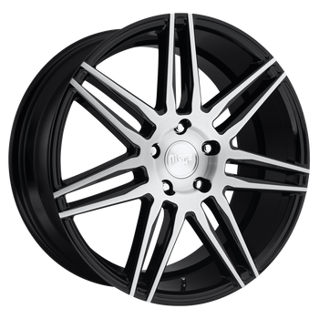 18x8 5x114.3 Niche Wheels M178 Trento Gloss Black Brushed 40 offset 72.56 hub