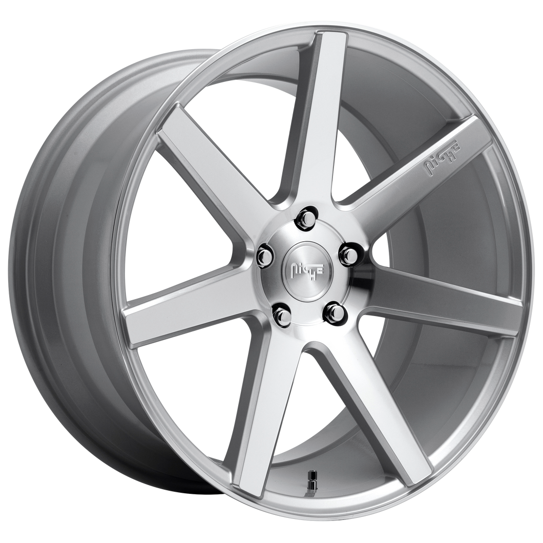 19x8.5 5x112 Niche Wheels M179 Verona Gloss Silver Machined 42 offset 66.56 hub