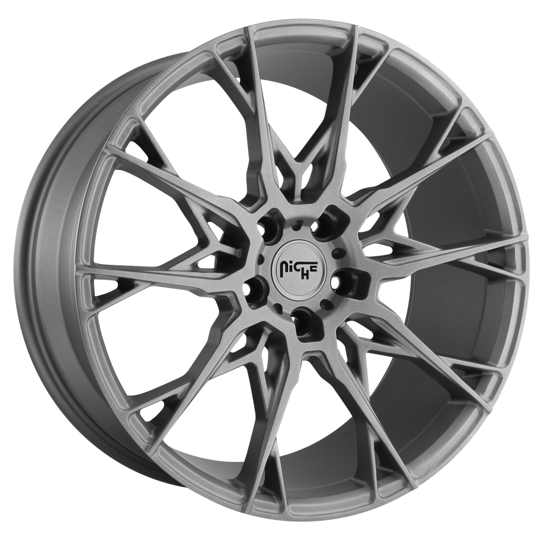 20x10 5x112 Niche Wheels M182 Staccato Matte Anthracite 40 offset 66.56 hub