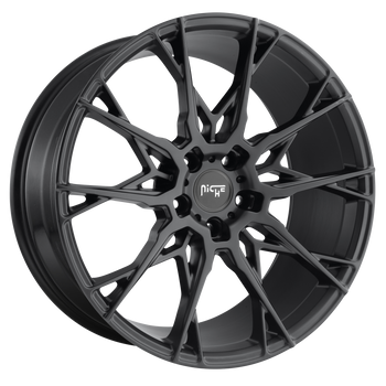 18x8.5 5x120 Niche Wheels M183 Staccato Matte Black 35 offset 72.56 hub