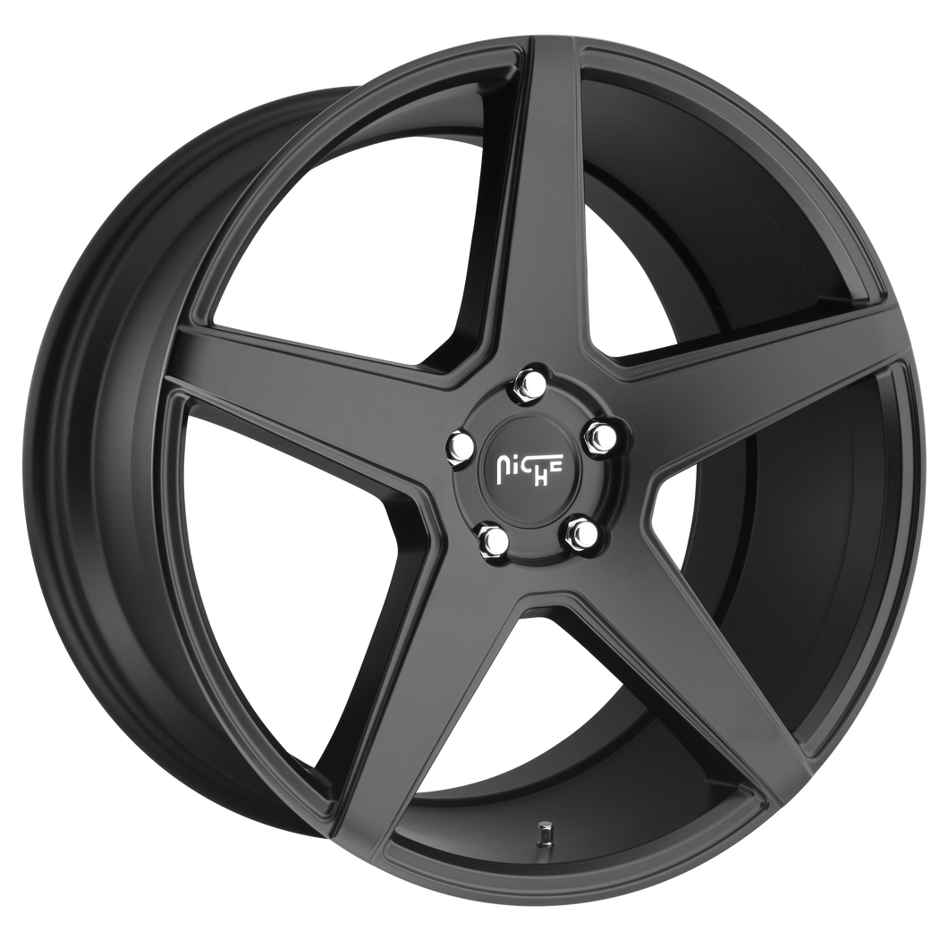 20x9 5x120 Niche Wheels M185 Carini Matte Black 35 offset 72.56 hub