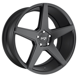 20x10 5x114.3 Niche Wheels M185 Carini Matte Black 40 offset 72.56 hub