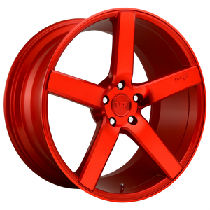 20x8.5 5x114.3 Niche Wheels M187 Milan Candy Red 35 offset 72.56 hub