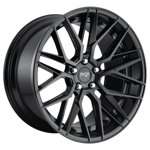 19x9.5 5x114.3 Niche Wheels M190 Gamma Matte Black 35 offset 72.56 hub