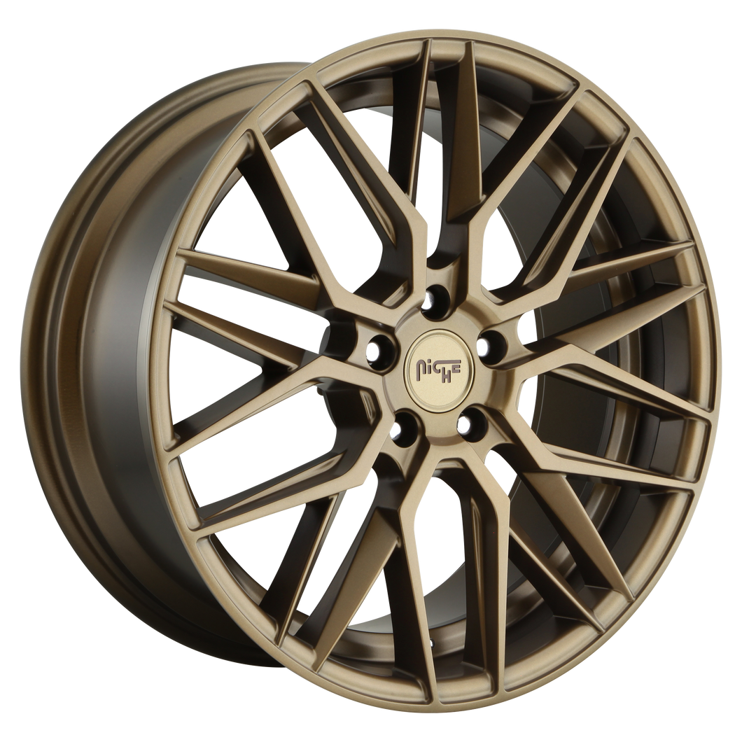 20x10.5 5x112 Niche Wheels M191 Gamma Matte Bronze 27 offset 66.56 hub