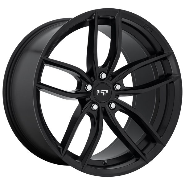 17x8 5x108 Niche Wheels M203 Vosso Matte Black 40 offset 72.56 hub