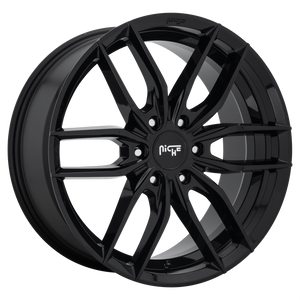 22x9.5 6x135 Niche Wheels M209 Vosso Gloss Black 30 offset 87.1 hub