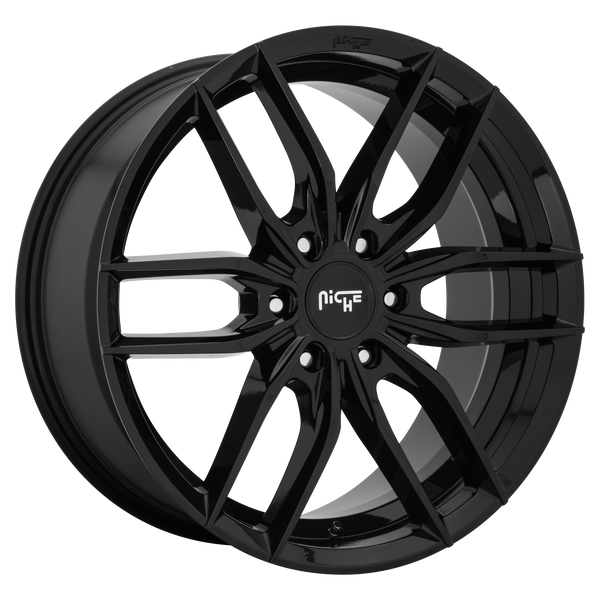 22x9.5 6x135 Niche Wheels M209 Vosso Gloss Black 30 offset 87.1 hub