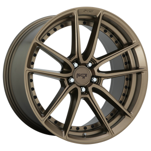 22x9 5x114.3 Niche Wheels M222 DFS Matte Bronze 38 offset 72.56 hub