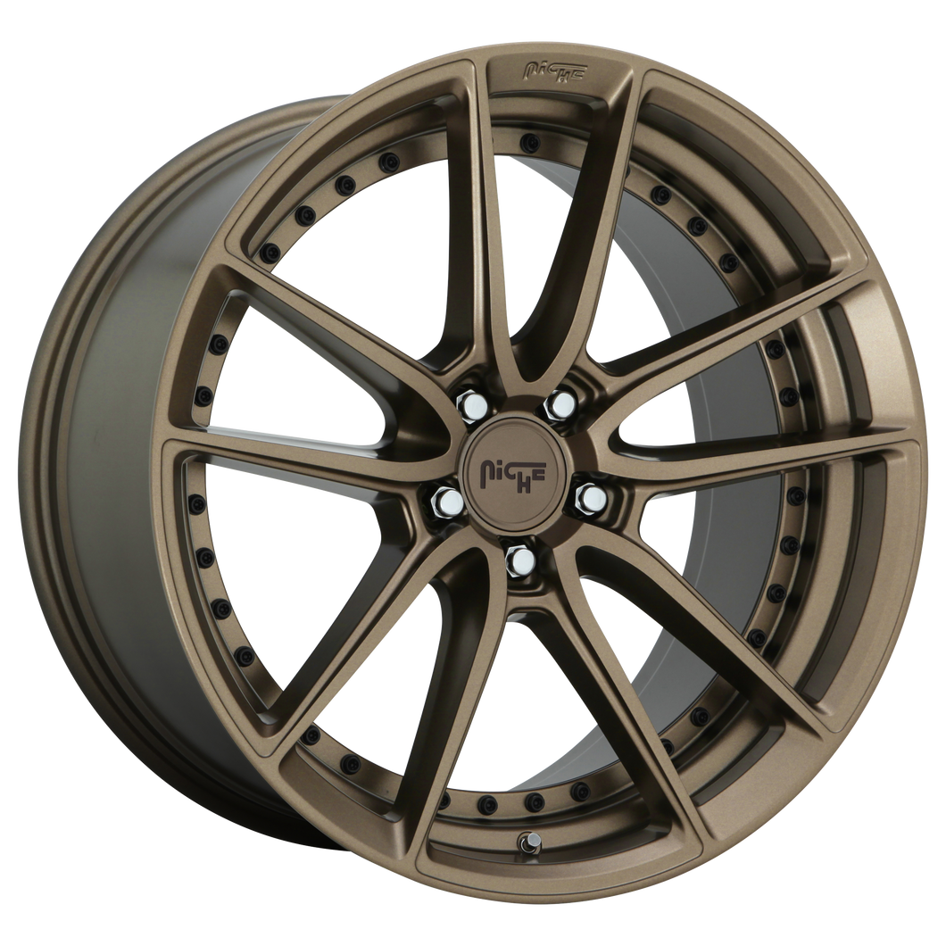 22x9 5x114.3 Niche Wheels M222 DFS Matte Bronze 38 offset 72.56 hub