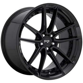 22x10.5 5x120 Niche Wheels M223 DFS Gloss Black 40 offset 74.1 hub