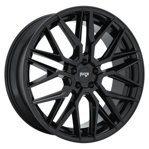 19x9.5 5x114.3 Niche Wheels M224 Gamma Gloss Black 35 offset 72.56 hub