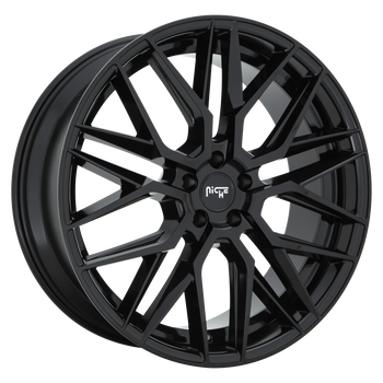 19x9.5 5x114.3 Niche Wheels M224 Gamma Gloss Black 35 offset 72.56 hub